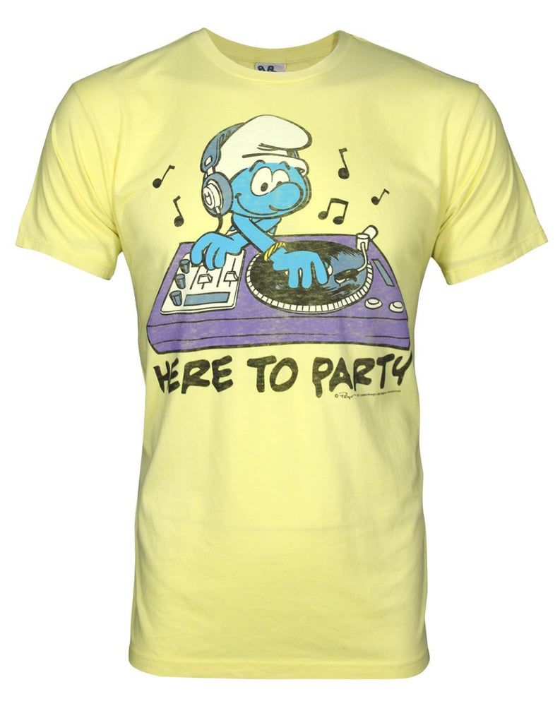 Junk Food Smurfs Here To Party Men's T-Shirt