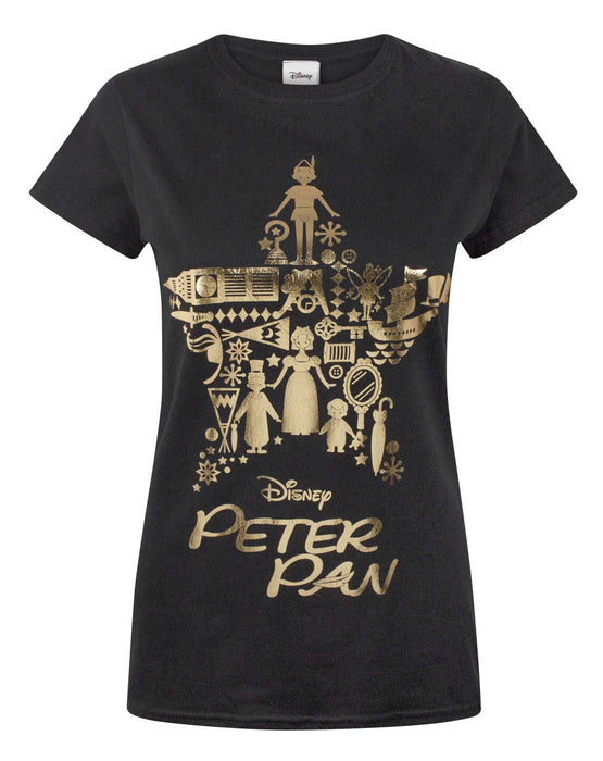 Disney Peter Pan Gold Foil Women's T-Shirt