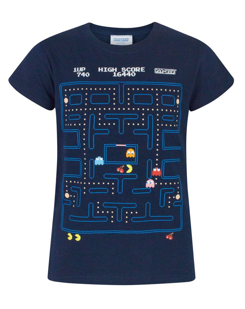 Pacman Classic Action Scene Girl's T-Shirt