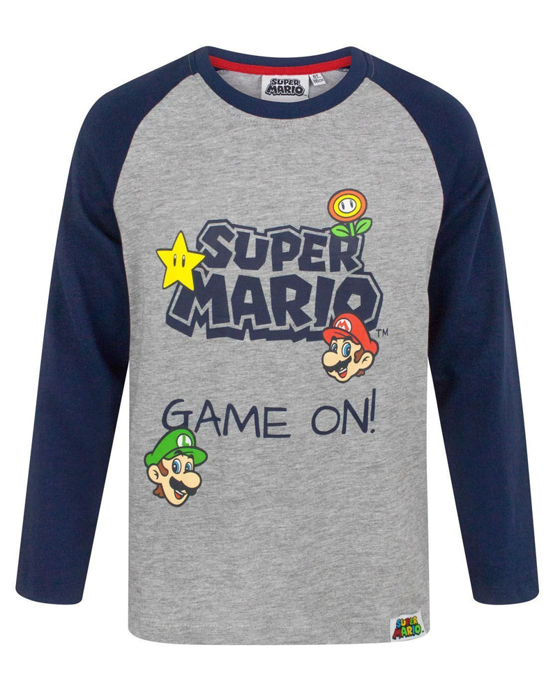 Super Mario Game On Boy's Long Sleeve T-Shirt