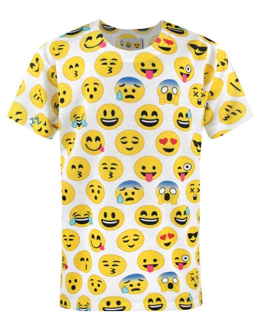 Emoticon Sublimation Faces Short Sleeve Boy's T-Shirt