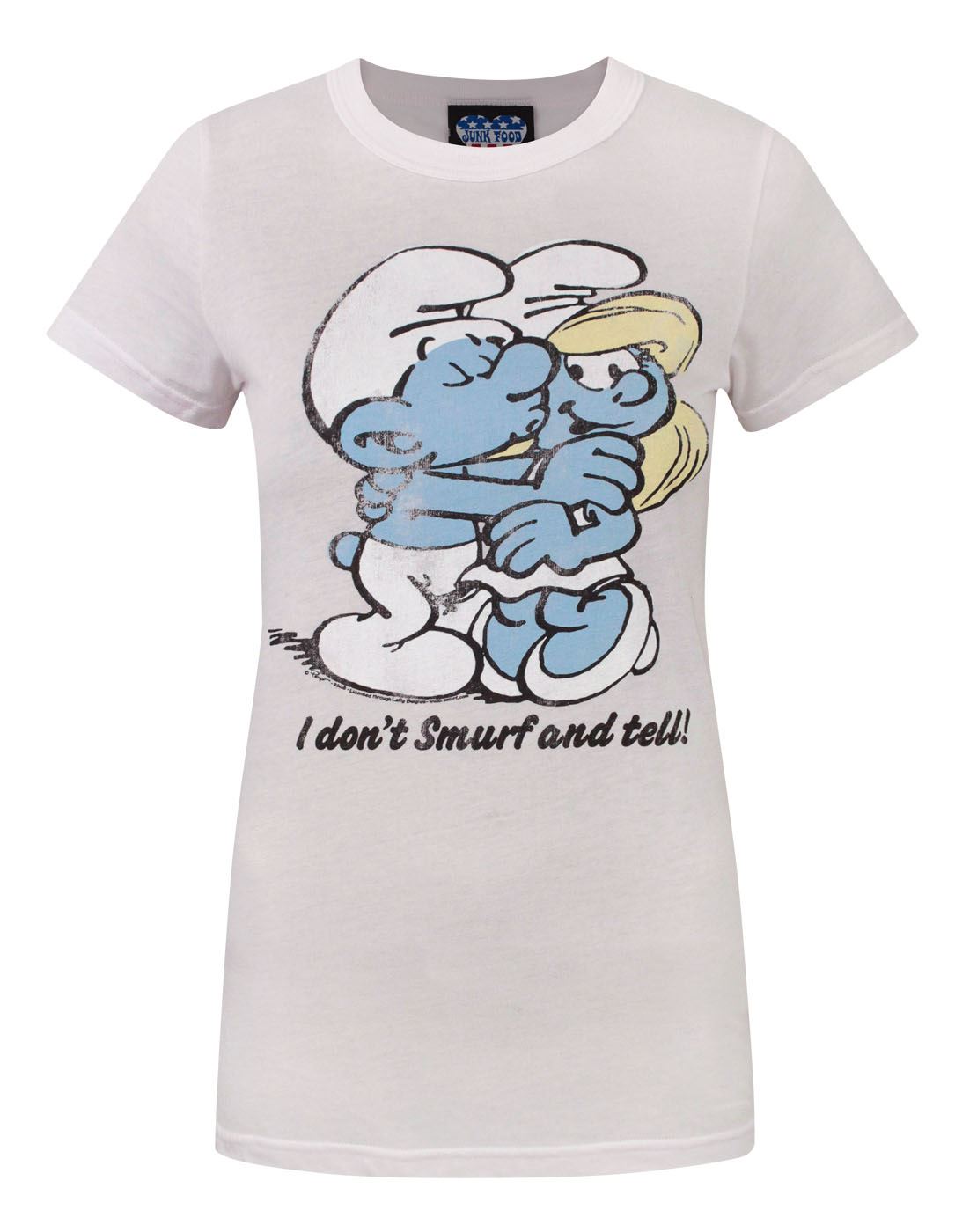 T-shirt Femme Les Schtroumpfs - "I Am Your Valentine Smurfette", Noir, 100% Coton, Licence Officielle - 2