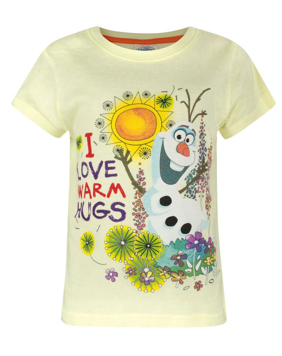 Frozen I Love Warm Hugs Girl's T-Shirt