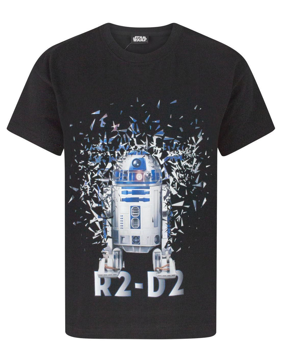 Star Wars T-Shirt Graphique Bleu pour garçons | T-Shirt à Manches Courtes R2 -D2 et C-3PO | Vêtements droïdes pour Enfants | Marchandise de Film sous Licence Officielle