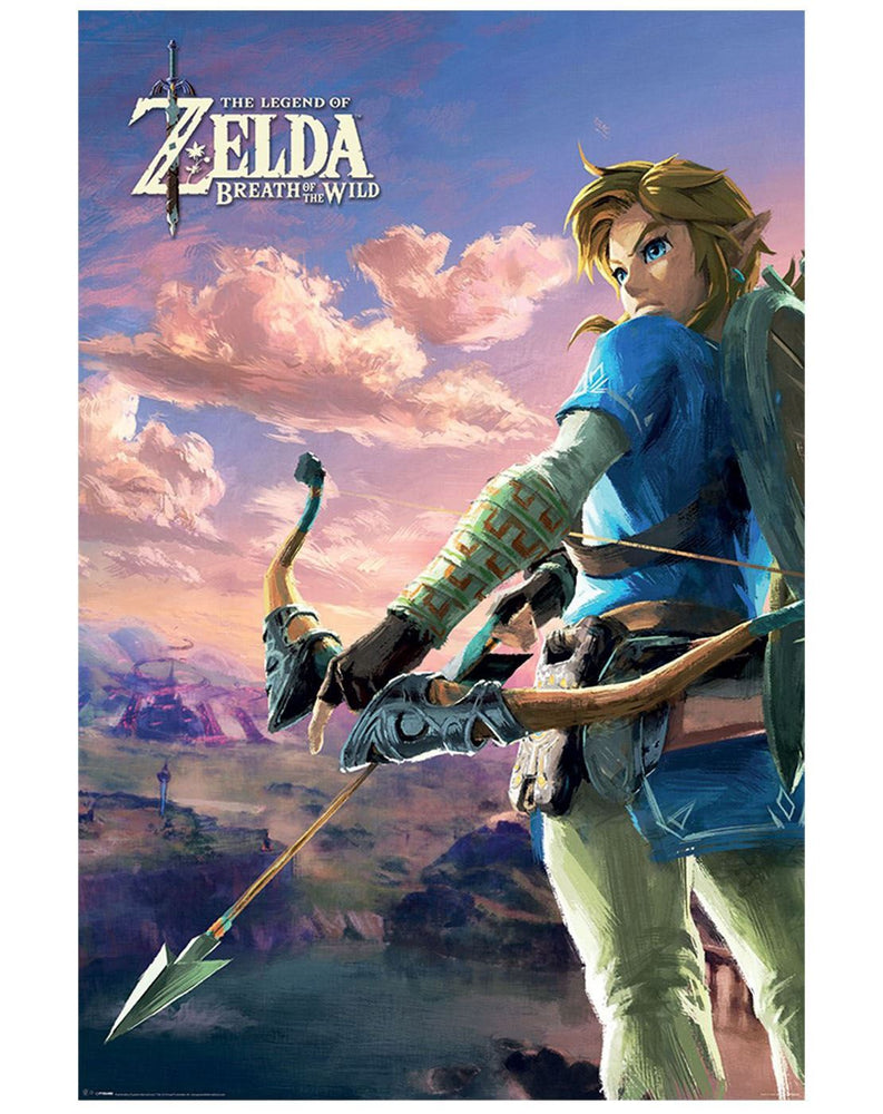 The Legend Of Zelda Breath Of The Wild Hyrule Scene Landscape Poster