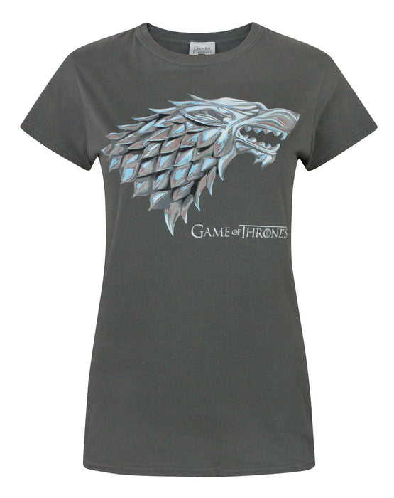 Game Of Thrones Metallic Stark Direwolf Women's T-Shirt