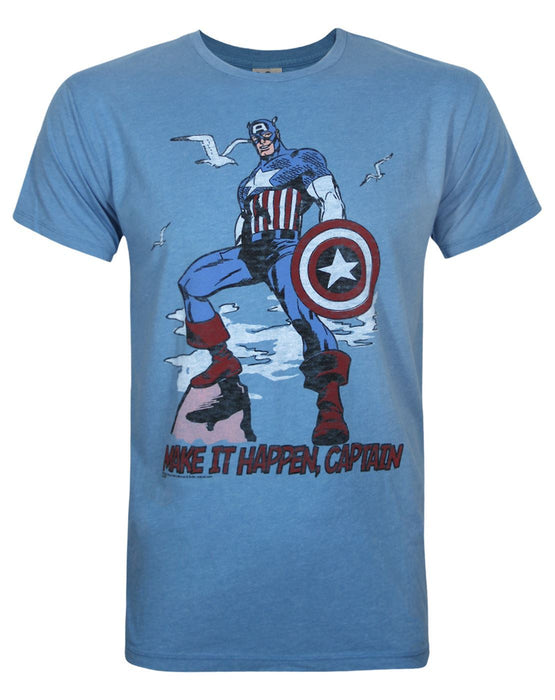 Junk Food Captain America Make It Happen Men's T-Shirt