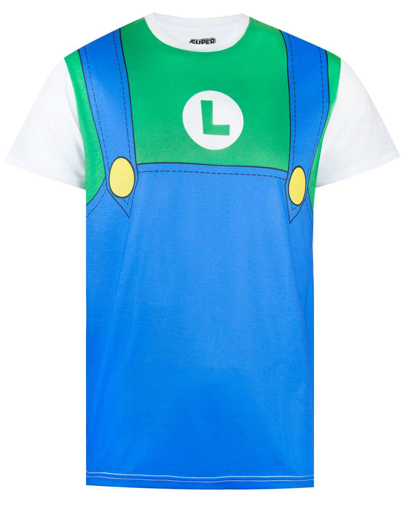Super Mario Luigi Costume Mens T-Shirt