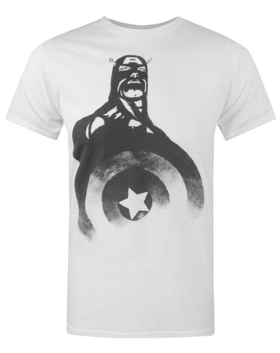 Jack Of All Trades Captain America Black And White Men's T-Shirt