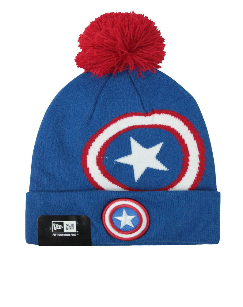 New Era Captain America Over Logo Knit Hat