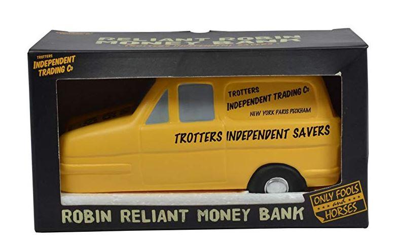 Only Fools And Horses Three Wheeler Car Shaped Ceramic Yellow Money Box 