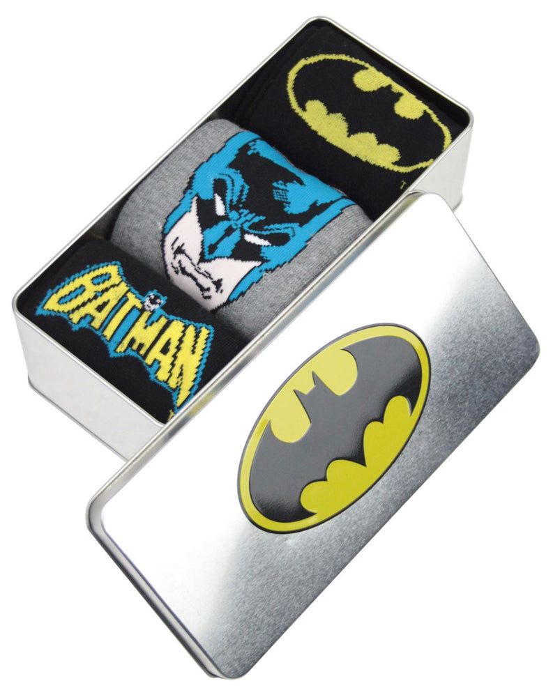 Batman Logo Tin of Socks Gift for Him