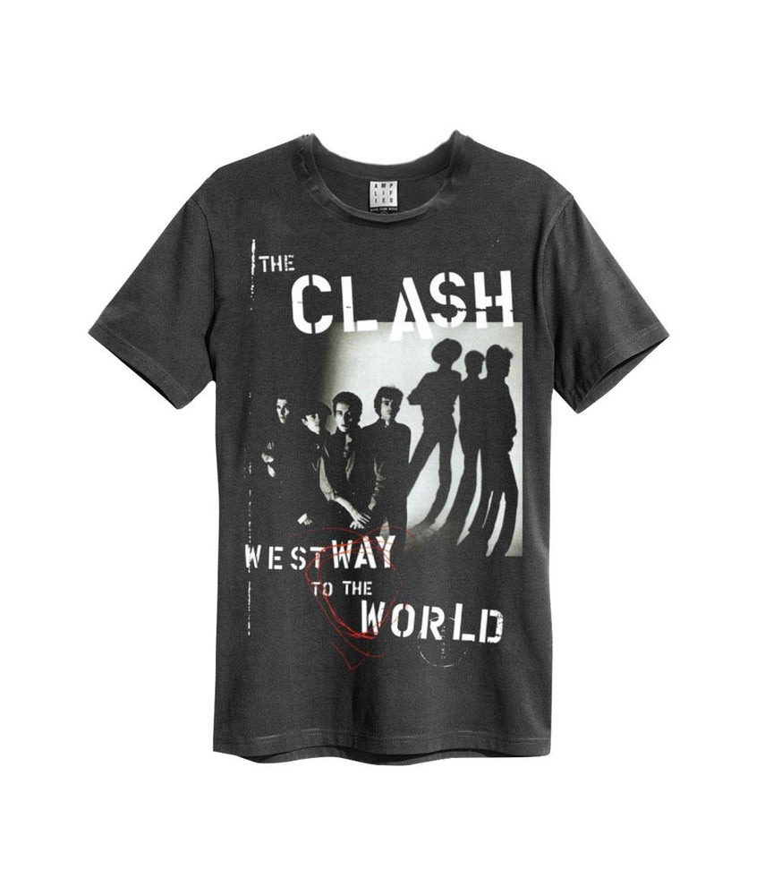 Amplified The Clash Westway To The World Men's short sleeve charcoal T-shirt
