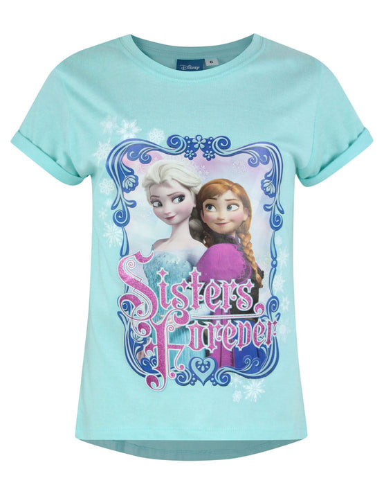 Frozen Sisters Girl's Blue T-Shirt
