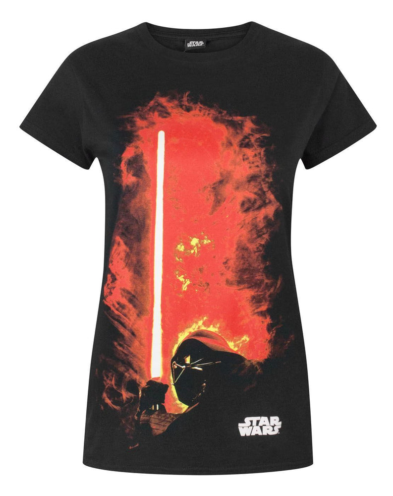 Star Wars Darth Vader Lightsaber Womens T-Shirt