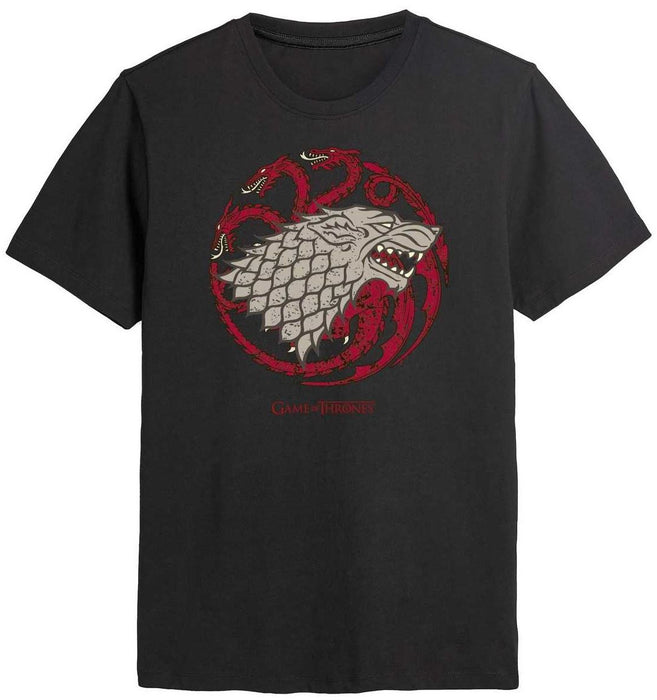 Game Of Thrones Stark Targaryen House Emblem Men's T-Shirt