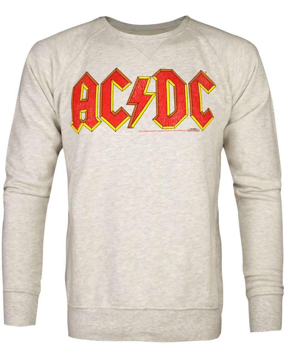 Vanilla Underground Men's AC/DC Amplified Graphic T-Shirt - Clipped Design In Charcoal, Size XL