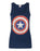 Captain America Distressed Shield Logo Women's Vest