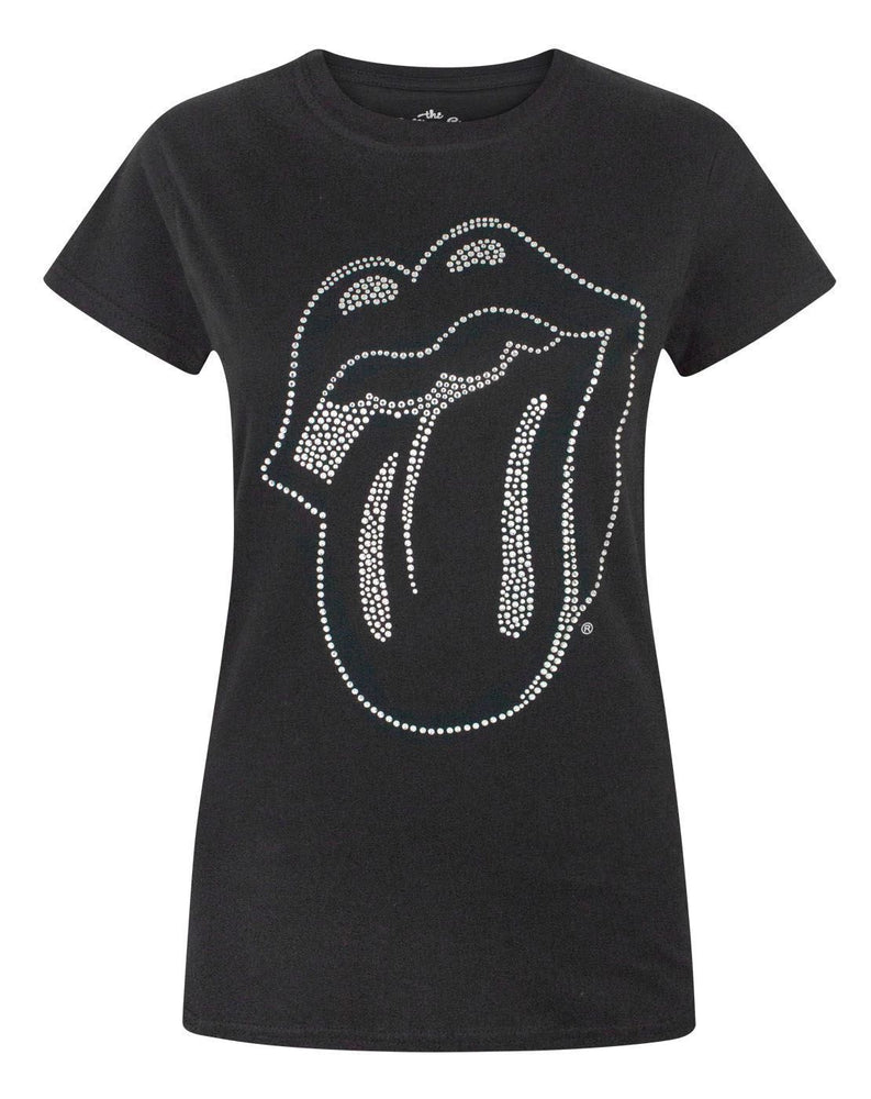 Rolling Stones Lick Women's Diamante T-Shirt