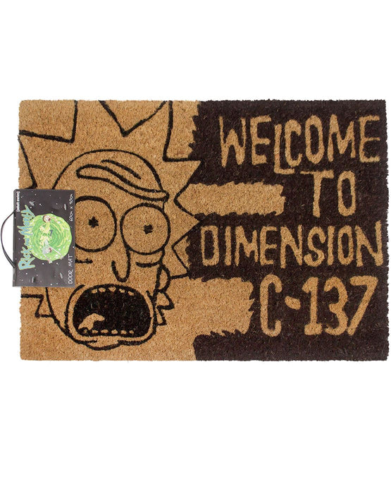 Rick And Morty Welcome To Dimension C-137 Door Mat