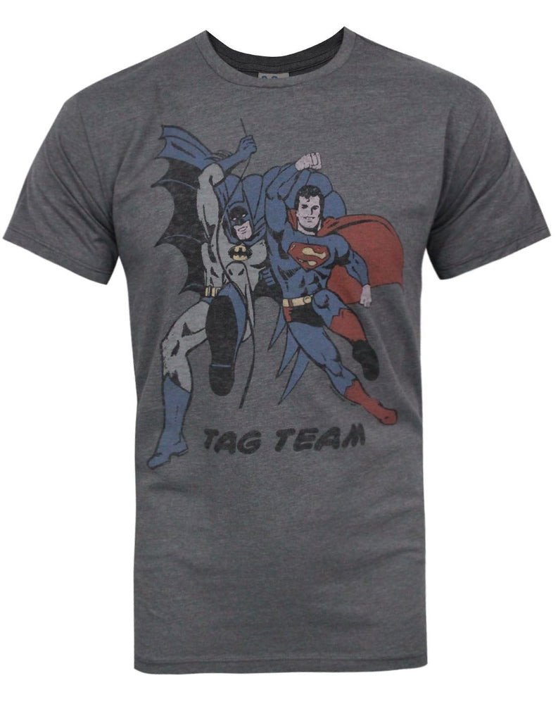 Junk Food Batman Superman Tag Team Men's T-Shirt