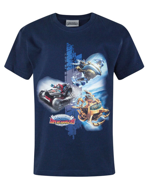 Skylanders Superchargers Doom Boy's T-Shirt - Navy