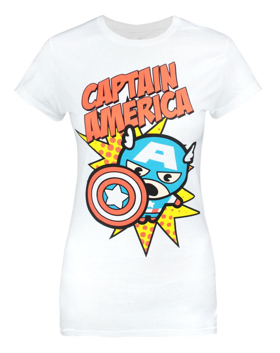 Jack Of All Trades Marvel Kawaii Captain America Women's T-Shirt