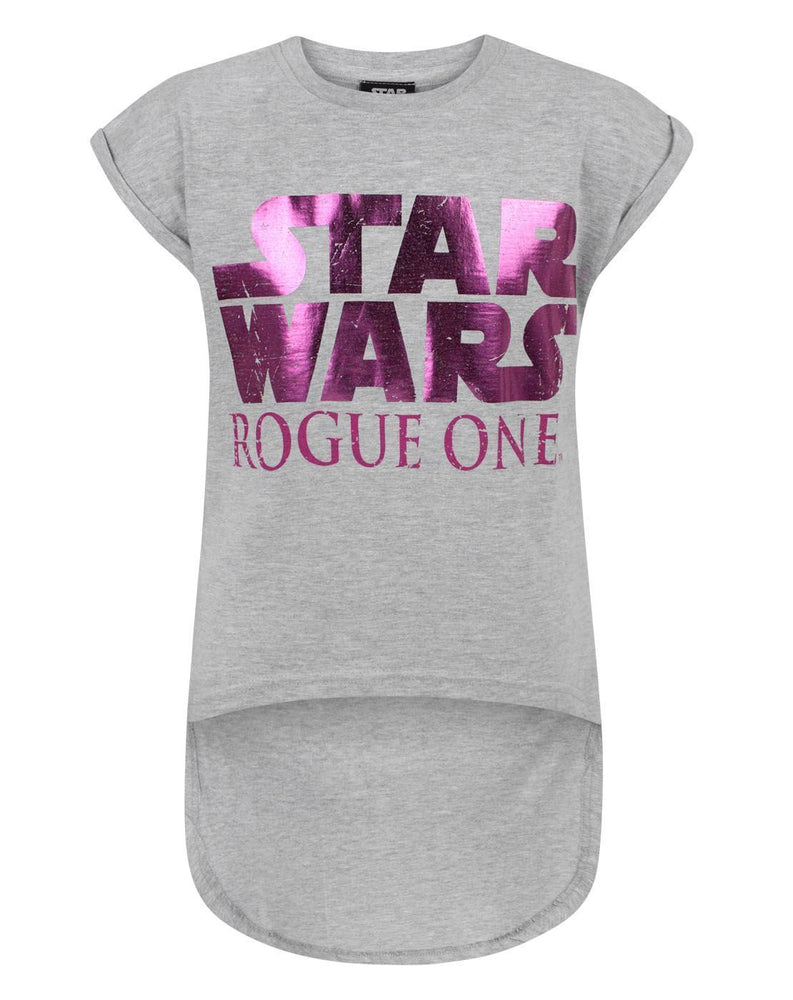 Star Wars Rogue One Girl's Dipped Hem T-Shirt