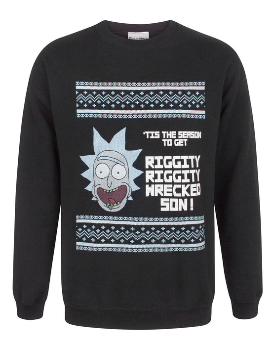 Rick And Morty Tis The Season Men's Christmas Sweatshirt