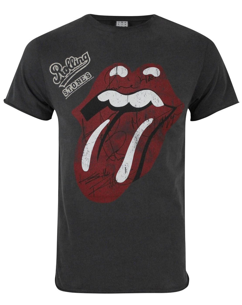 Amplified Rolling Stones Tongue Autograph Men's T-Shirt