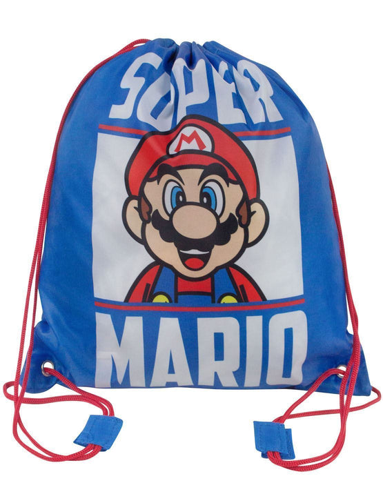 Super Mario Drawstring Swim Bag