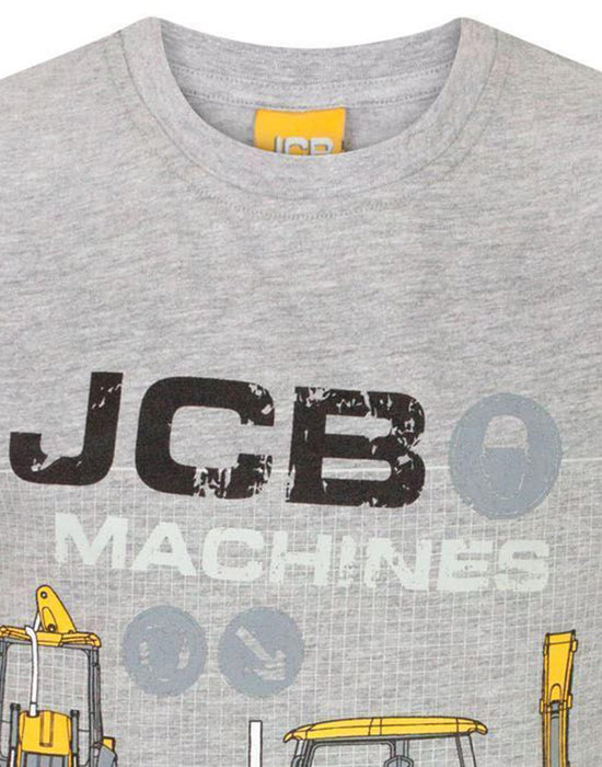 JCB Digger Kids Grey T-Shirt
