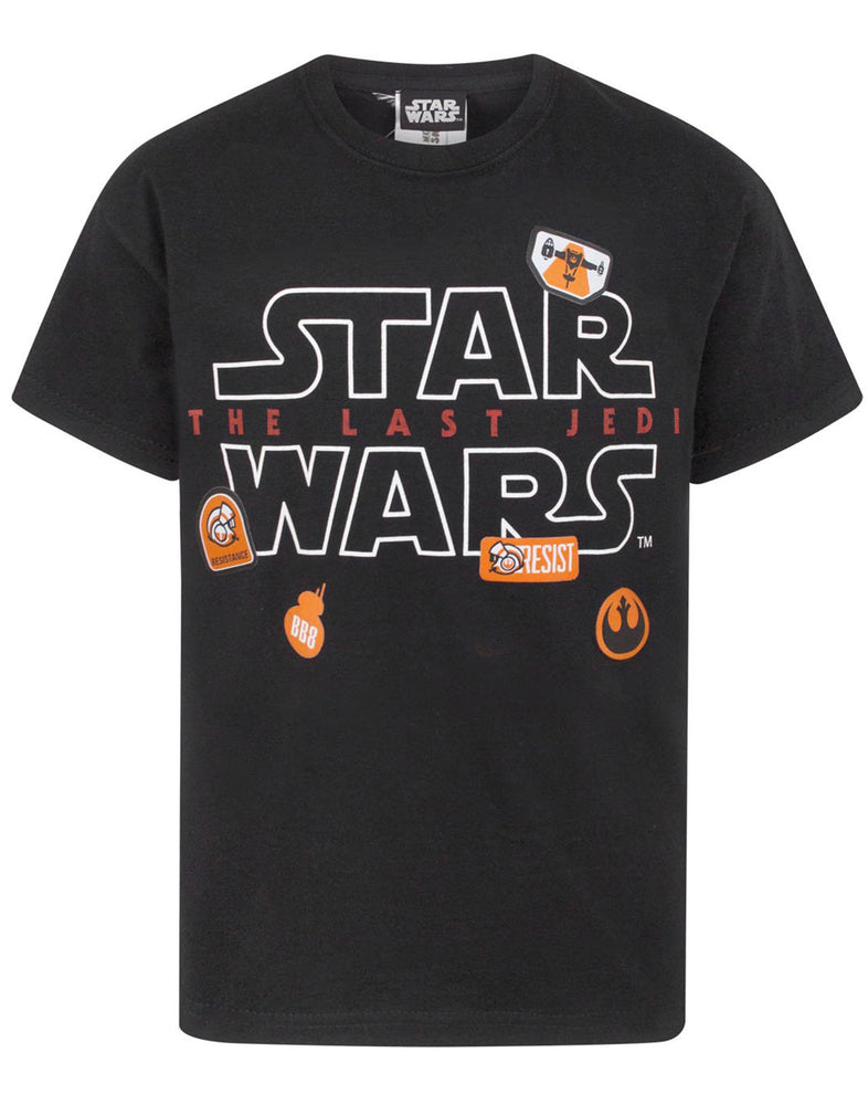 Star Wars The Last Jedi Badges Boy's T-Shirt