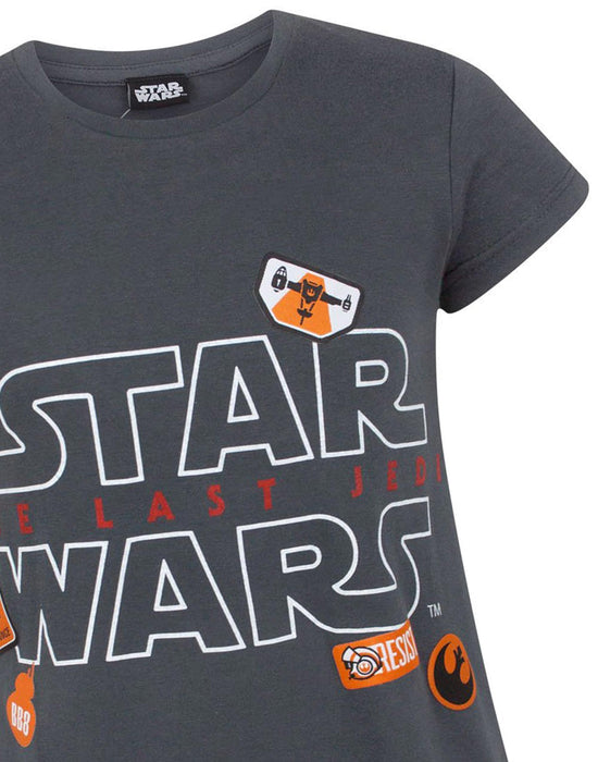 Star Wars The Last Jedi Badges Girl's T-Shirt