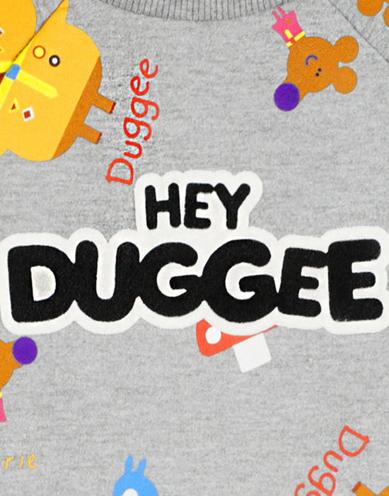 Hey Duggee Sweatshirt Squirrels Club Boy's Grey Long Sleeved Kids Sweater