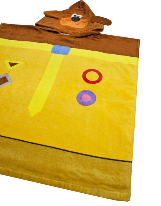Hey Duggee Poncho Towel For Kids Character Costume - Yellow