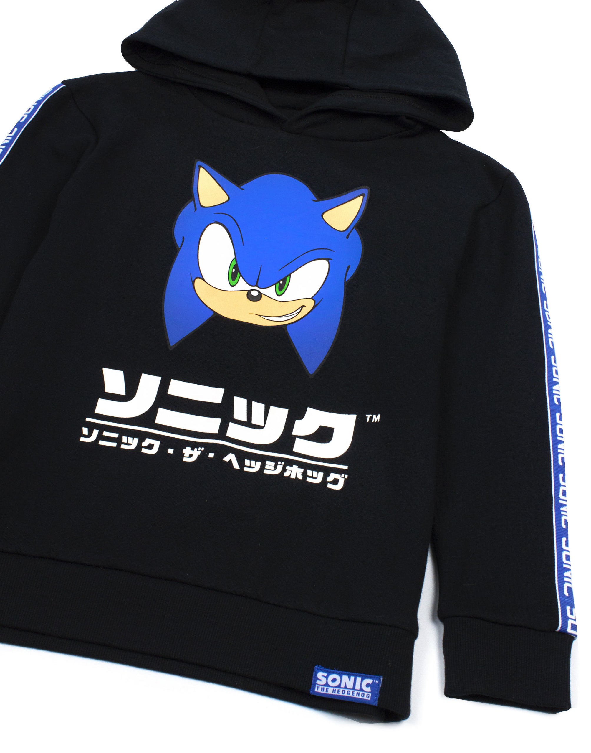 Sonic The Hedgehog Hoodie For Kids Japanese Gamer Black Sweater