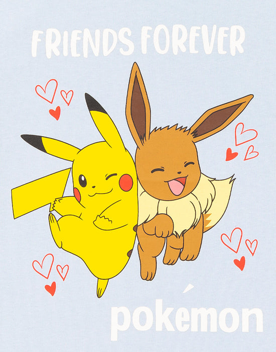 Pokemon Eevee And Pikachu Girl's T-Shirt