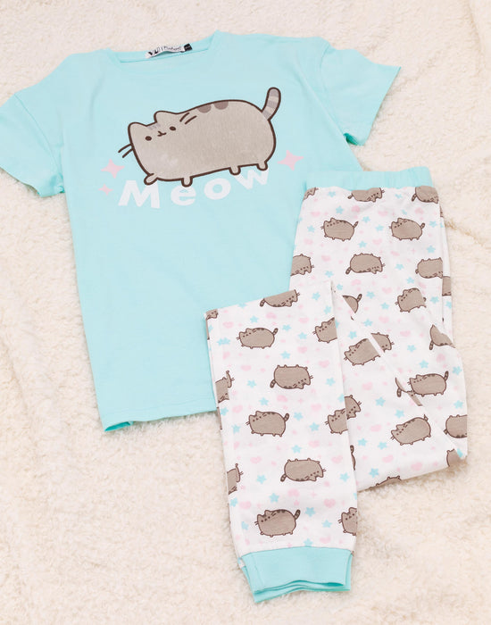 Pusheen The Cat Girls Short Sleeve Jersey Pyjamas