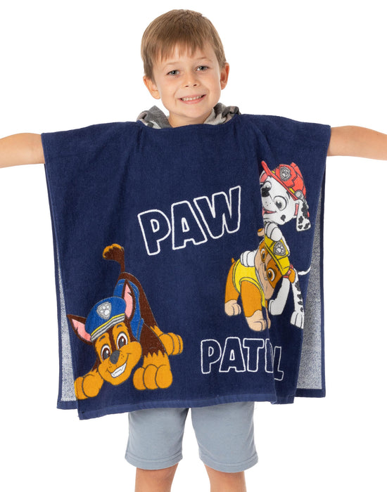 PAW Patrol Kids Navy And Camo Towel Poncho
