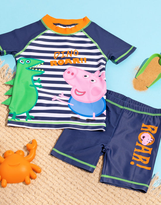 George Pig Two Piece Boys Swim Set — Vanilla Underground