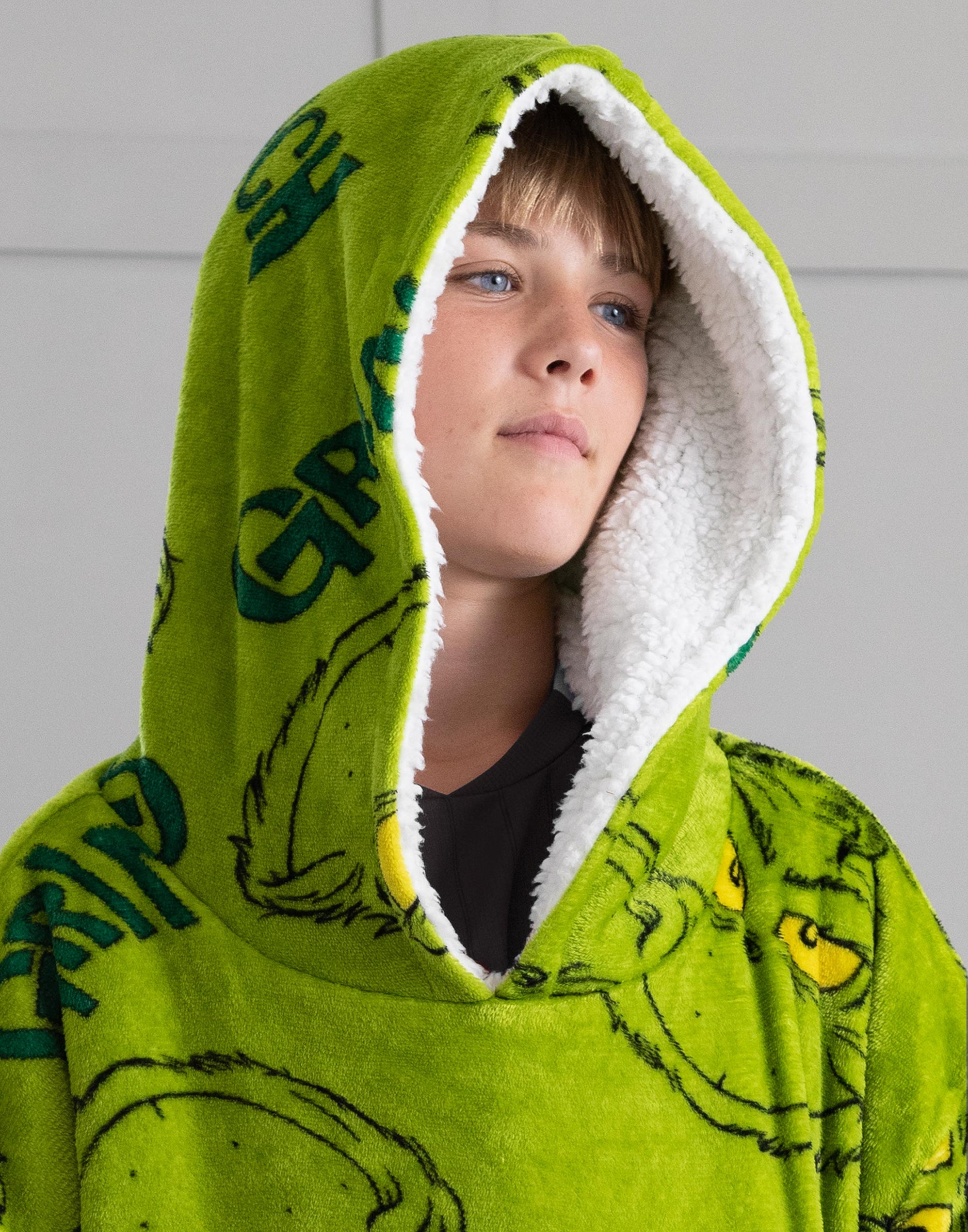 Grinch Grün, Uni Kapuzen Sweatshirt/Mantel/Decke/Snuddie Grinch Grün, Uni Kapuzen Sweatshirt/Mantel/Decke/Snuddie