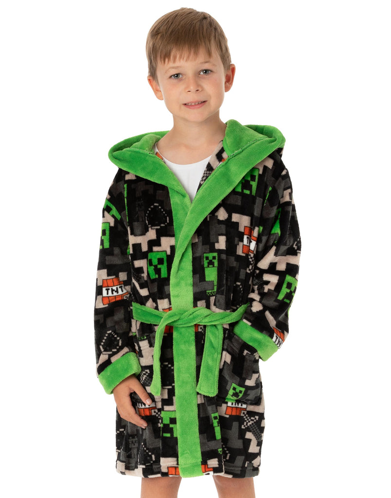 anna disney green dress Minecraft Boys Creeper & TNT Dressing Gown — Vanilla Underground