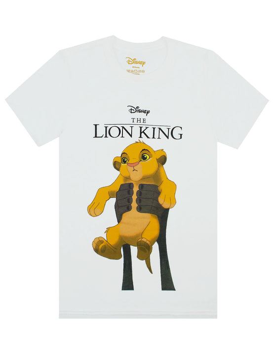 Disney Lion King Simba Cub Circle Of Life Women's Boyfriend Fit White T-Shirt