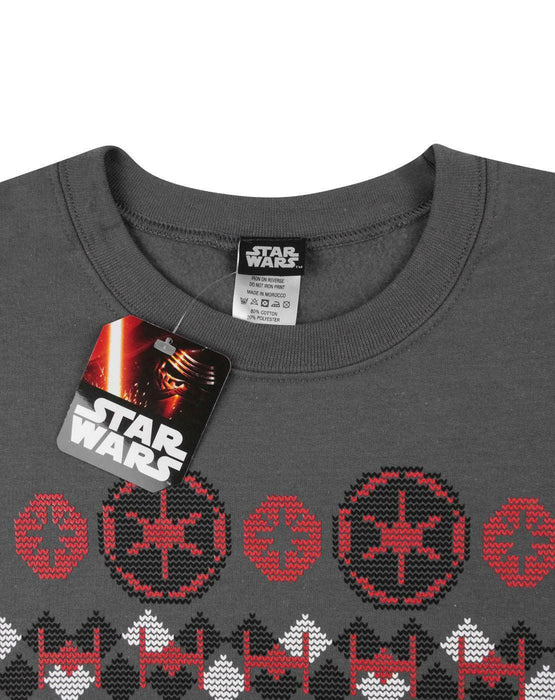 Star Wars Darth Vader Fair Isle Christmas Boy's Sweatshirt