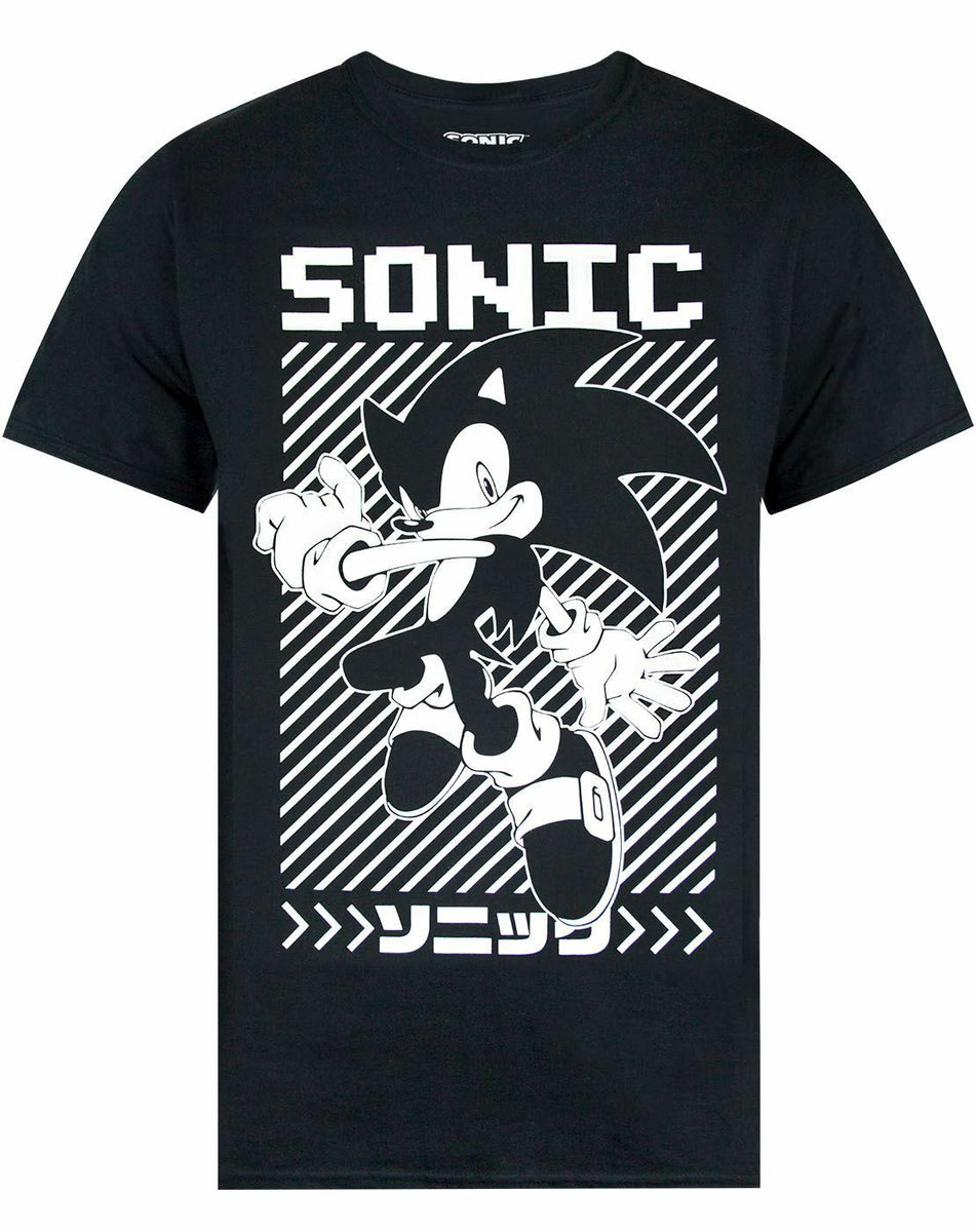 Sonic The Hedgehog Japanese Poster Men's T-Shirt — Vanilla Underground