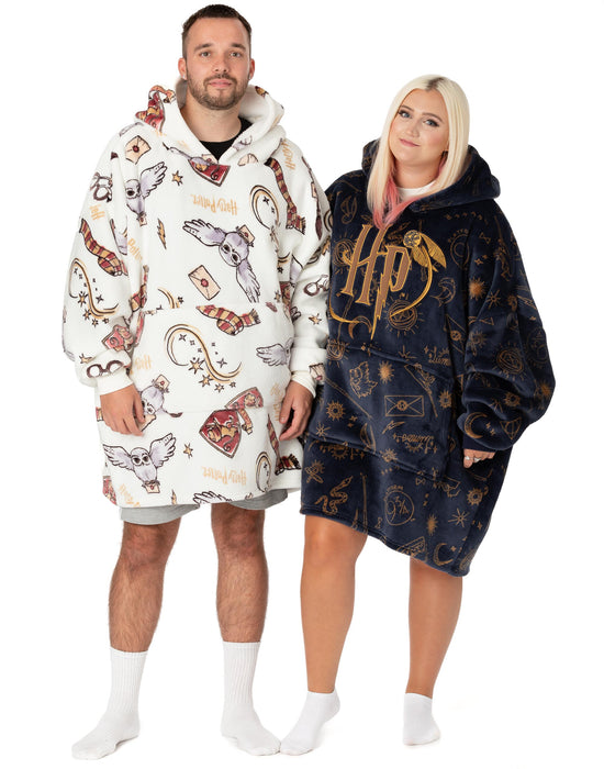 Harry Potter Adult 'VUddie' Oversized Blanket Hoodie — Vanilla