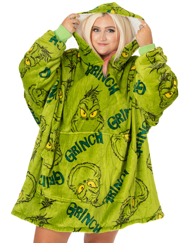The Grinch Adult 'VUddie' Oversized Blanket Hoodie — Vanilla