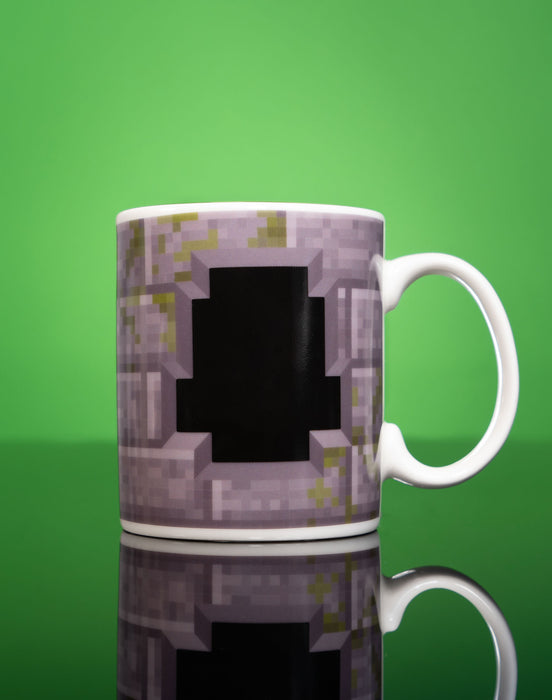 Minecraft Creeper Inside 11oz/312ml Heat Changing  Ceramic Grey Mug