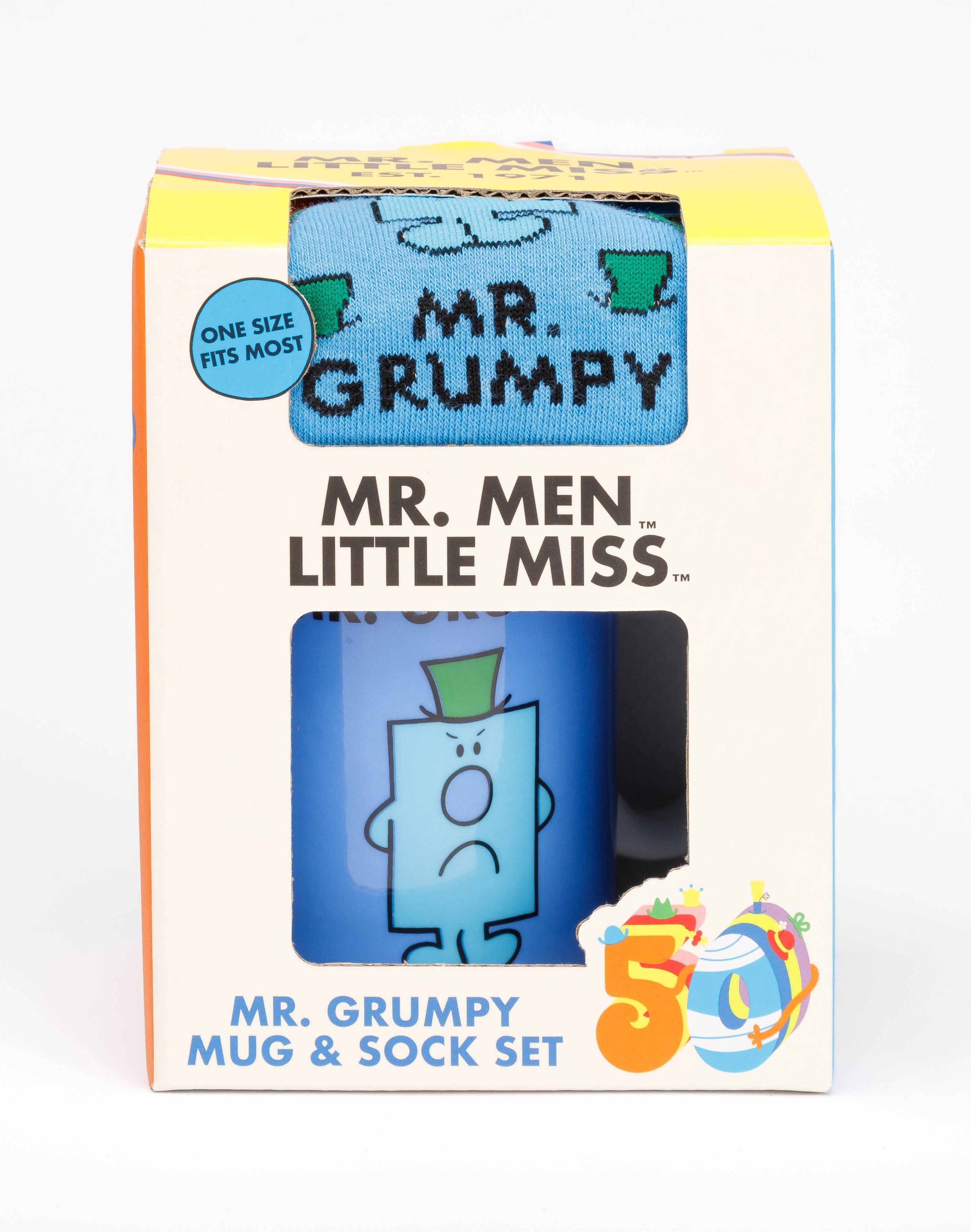 Mr. Men Mr Grumpy Men's Mug And Sock Set — Vanilla Underground